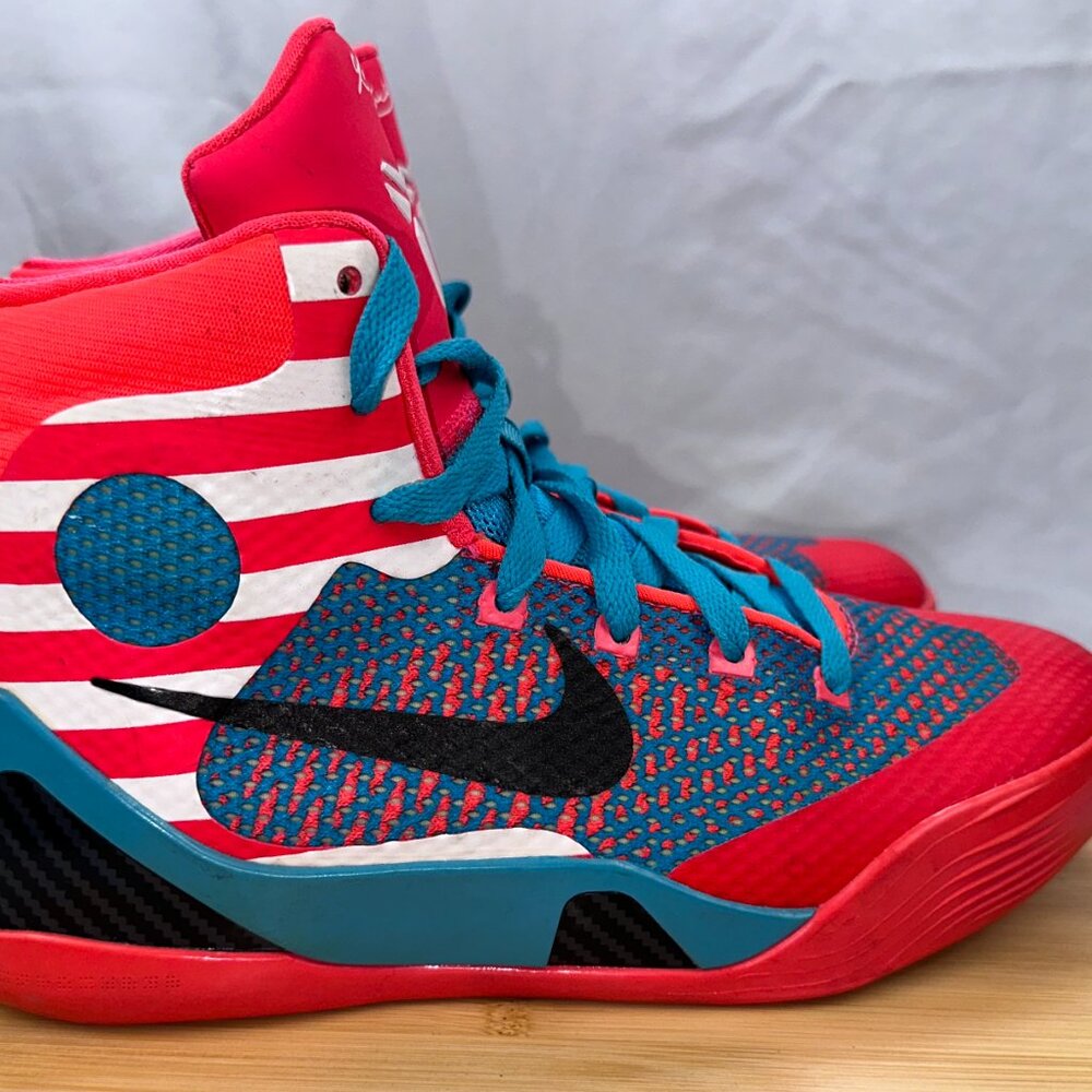 Nike Kobe Bryant MEN/GIRL 9 Elite GS Blue Red Basketball Shoes US Size 5.5Y